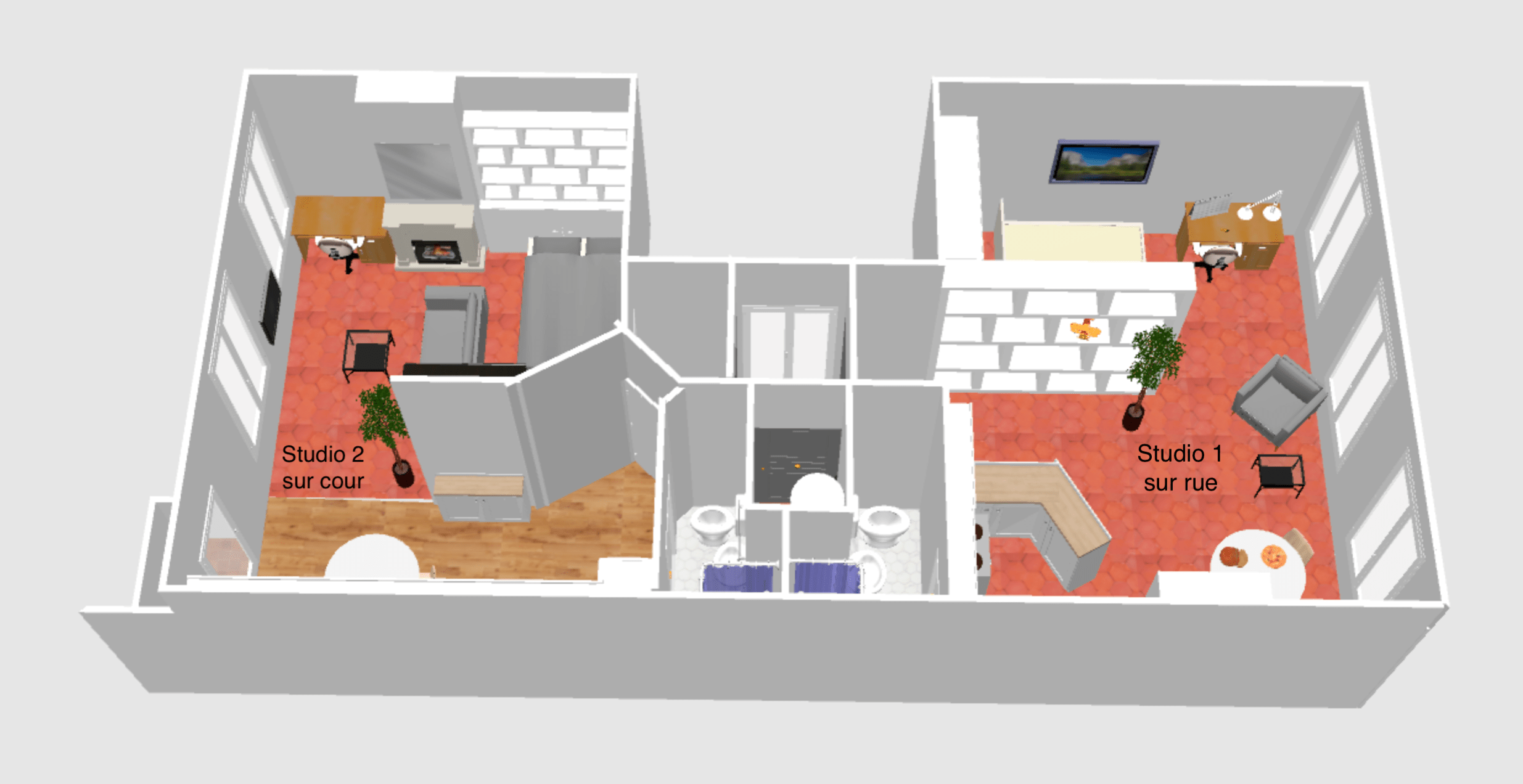 Plan 3D de derrière